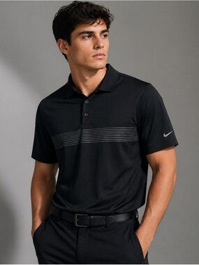 Nike Golf Tour Performance Dri-FIT Striped Polo Shirt  size L NWOT
